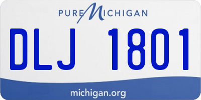 MI license plate DLJ1801