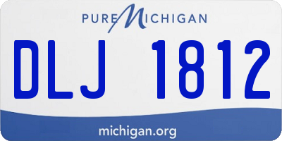 MI license plate DLJ1812