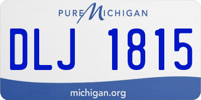 MI license plate DLJ1815