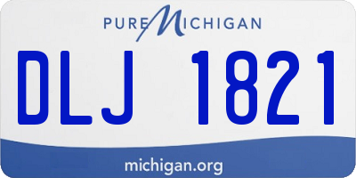 MI license plate DLJ1821