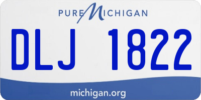 MI license plate DLJ1822