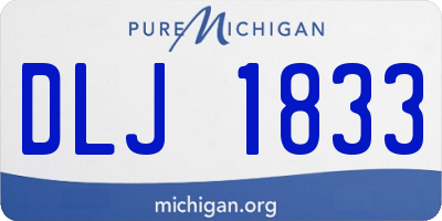 MI license plate DLJ1833