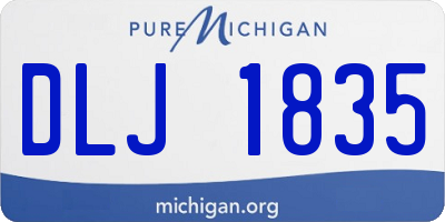 MI license plate DLJ1835