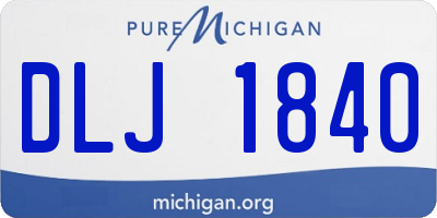 MI license plate DLJ1840