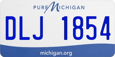 MI license plate DLJ1854