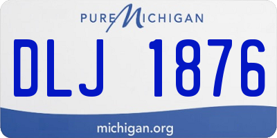 MI license plate DLJ1876