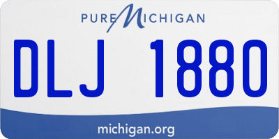 MI license plate DLJ1880