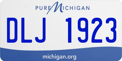 MI license plate DLJ1923