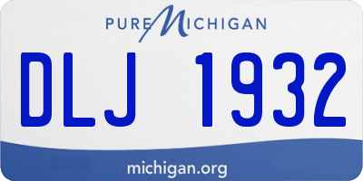 MI license plate DLJ1932