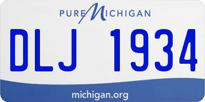 MI license plate DLJ1934