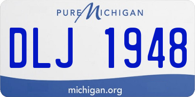 MI license plate DLJ1948