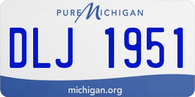 MI license plate DLJ1951