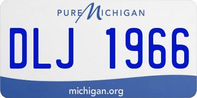 MI license plate DLJ1966