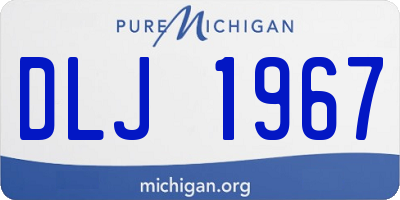 MI license plate DLJ1967