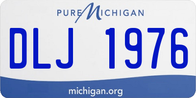 MI license plate DLJ1976