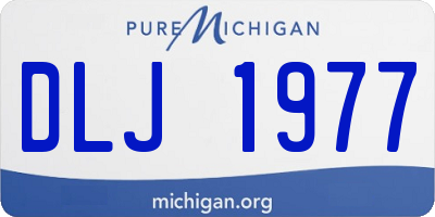MI license plate DLJ1977