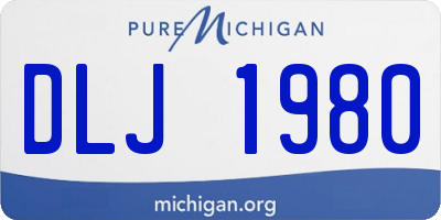 MI license plate DLJ1980