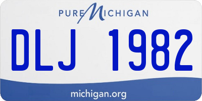 MI license plate DLJ1982