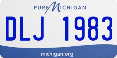 MI license plate DLJ1983