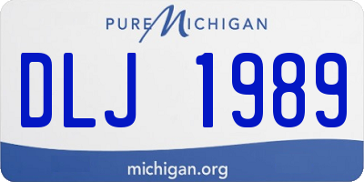 MI license plate DLJ1989