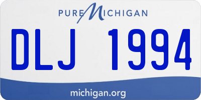 MI license plate DLJ1994