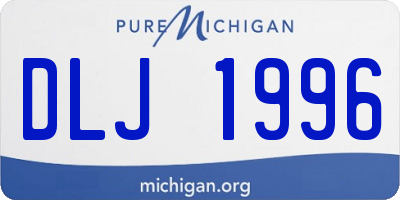 MI license plate DLJ1996