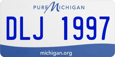 MI license plate DLJ1997
