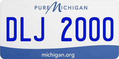 MI license plate DLJ2000