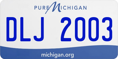 MI license plate DLJ2003