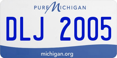 MI license plate DLJ2005