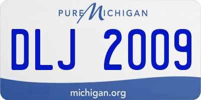 MI license plate DLJ2009