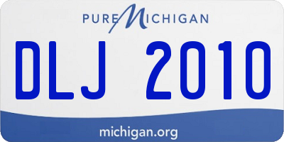 MI license plate DLJ2010