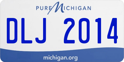 MI license plate DLJ2014