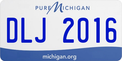 MI license plate DLJ2016
