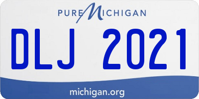 MI license plate DLJ2021