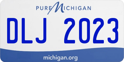 MI license plate DLJ2023
