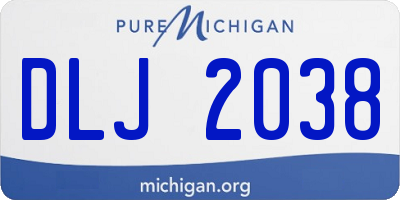 MI license plate DLJ2038