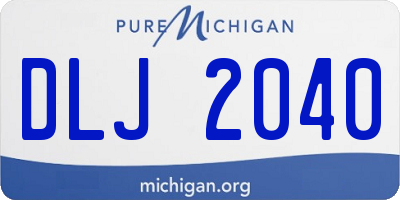 MI license plate DLJ2040