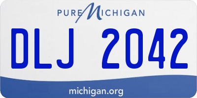 MI license plate DLJ2042