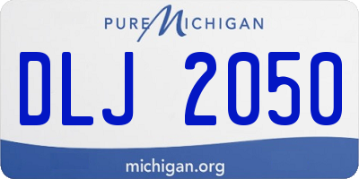 MI license plate DLJ2050