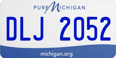 MI license plate DLJ2052