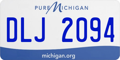 MI license plate DLJ2094