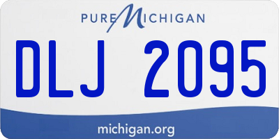 MI license plate DLJ2095