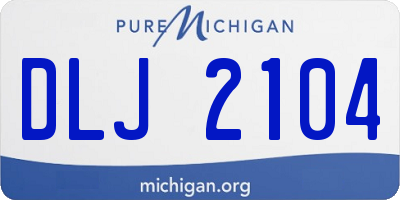 MI license plate DLJ2104