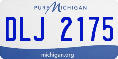 MI license plate DLJ2175