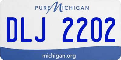 MI license plate DLJ2202