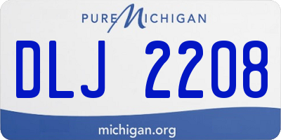 MI license plate DLJ2208