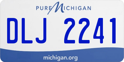 MI license plate DLJ2241
