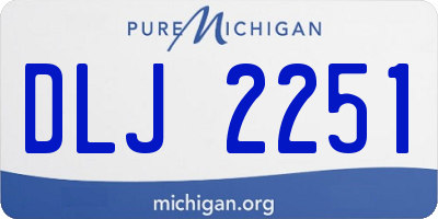 MI license plate DLJ2251