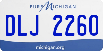 MI license plate DLJ2260